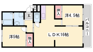 グリーンハイム山口の物件間取画像